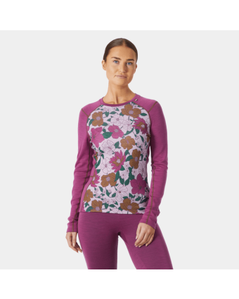 Women Lifa Merino Midweight Gra Crew