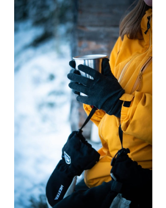 Merino Wool Liner Active 5 finger Charcoal 6