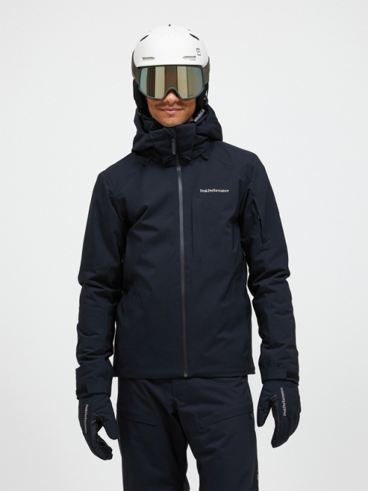 Men Maroon 2L Insulated Shell Jacket Black model Men Maroon 2L Insulated Shell Jacket Black model